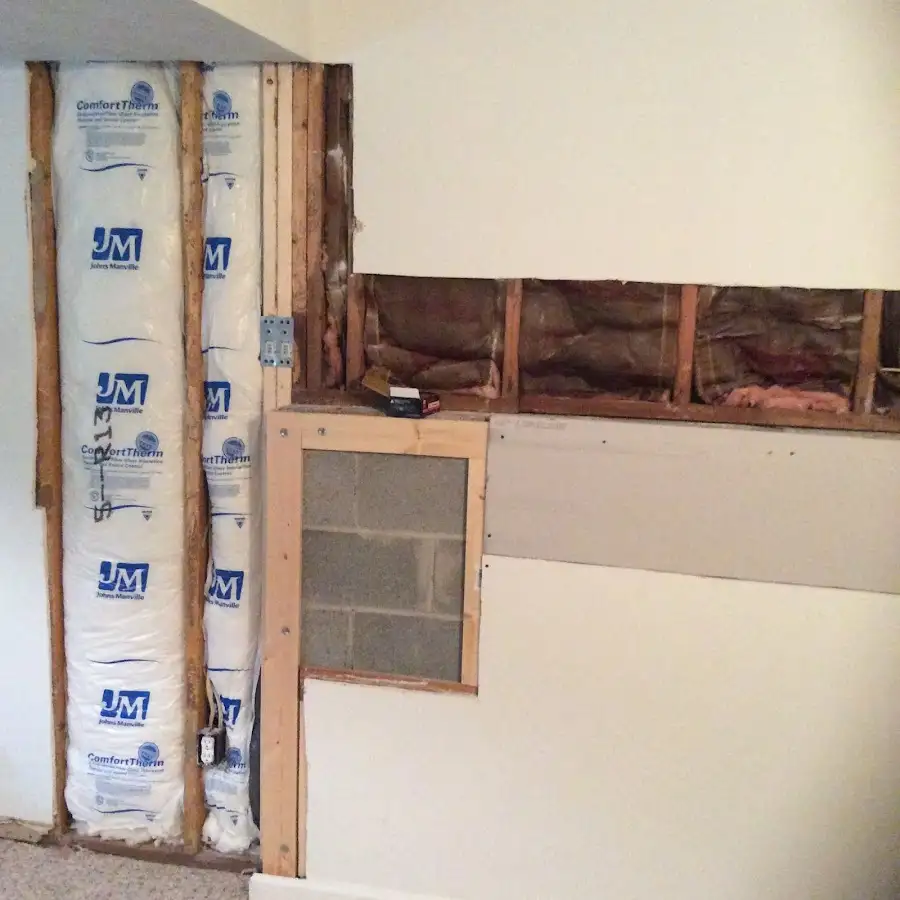 Wall insulation replacement during Basement Flood Cleanup in Tell City